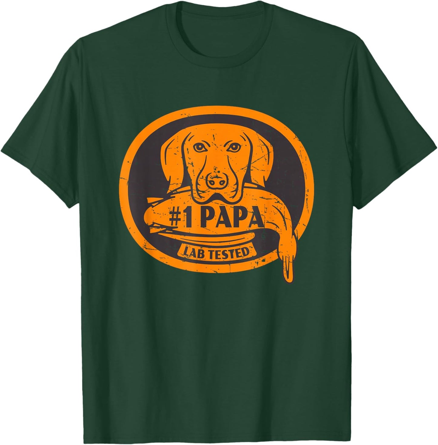 #1 Papa Lab Tested - Duck Hunting Labrador Retriever Dog T-Shirt - T-Shirt | Forest