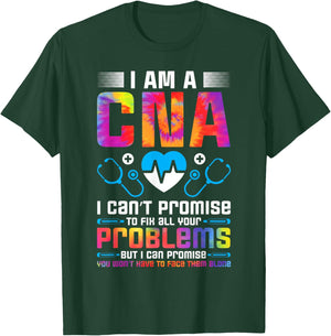 Certified Nursing Assistant Healthcare Tie Dye I Am a CNA T-Shirt - T-Shirt | Forest