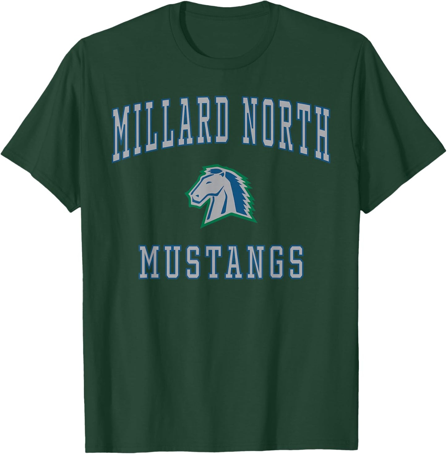 Millard North High School Mustangs T-Shirt - T-Shirt | Forest