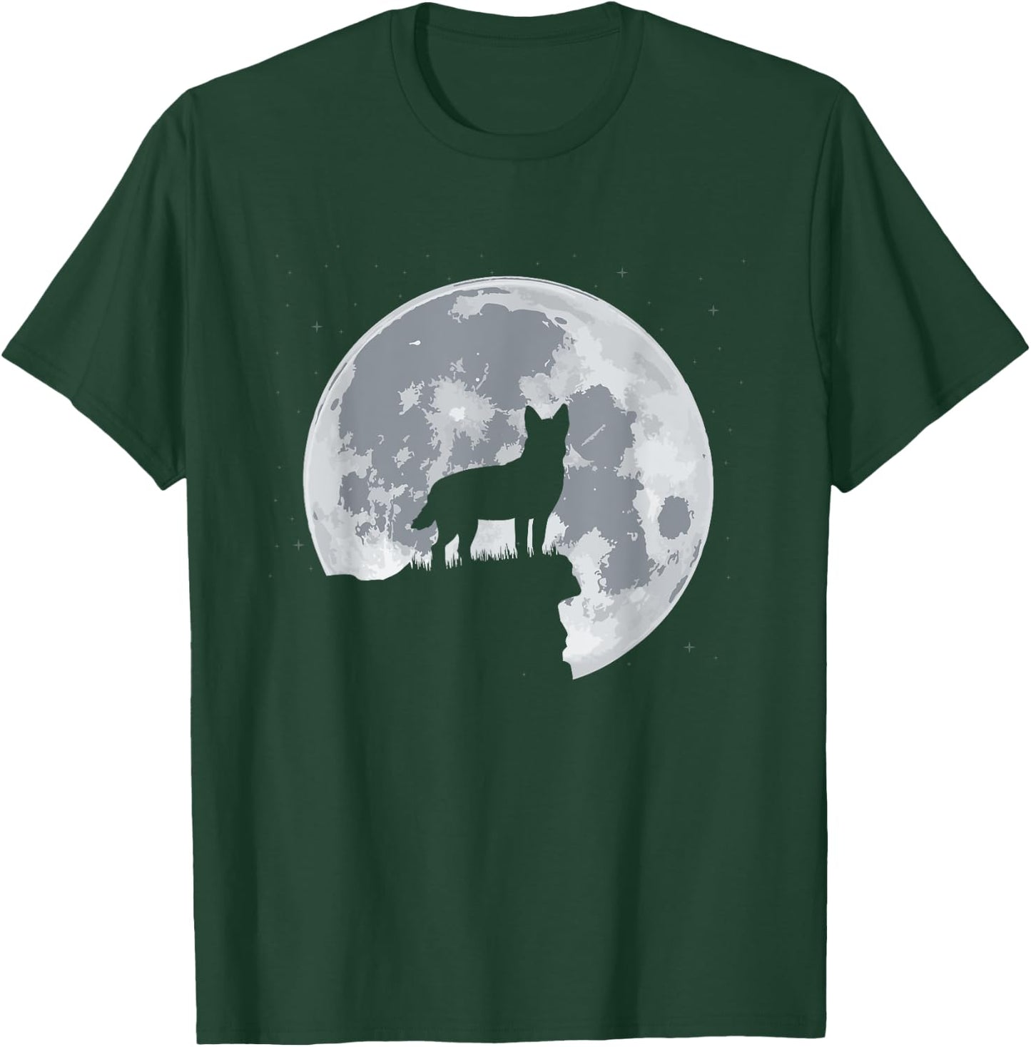 Unique Cool Australian Cattle Dog Red Blue Heeler Moon Gift Women Girls Kids T-Shirt - T-Shirt | Forest