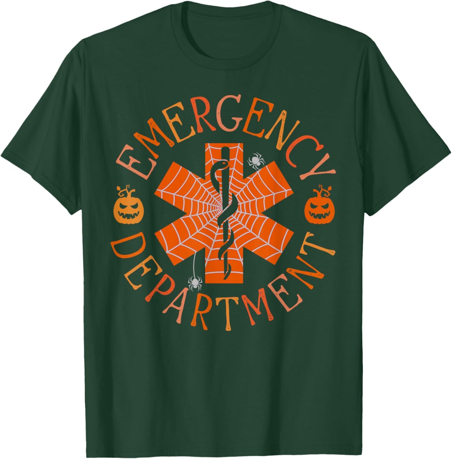 Emergency Department ER Nurse Halloween Emergency Room Tech T-Shirt - T-Shirt | Forest