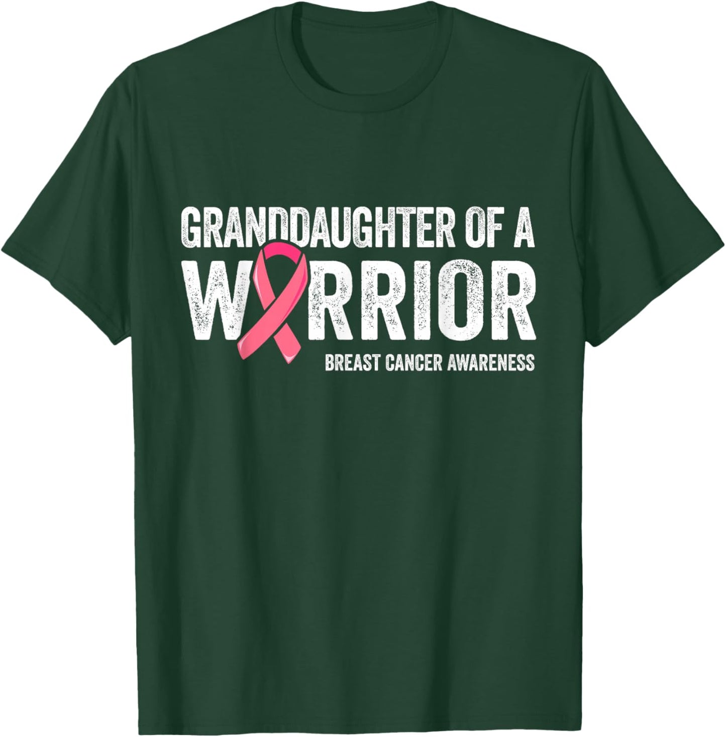 Granddaughter Of A Warrior Shirts, Breast Cancer Matching T-Shirt - T-Shirt | Forest