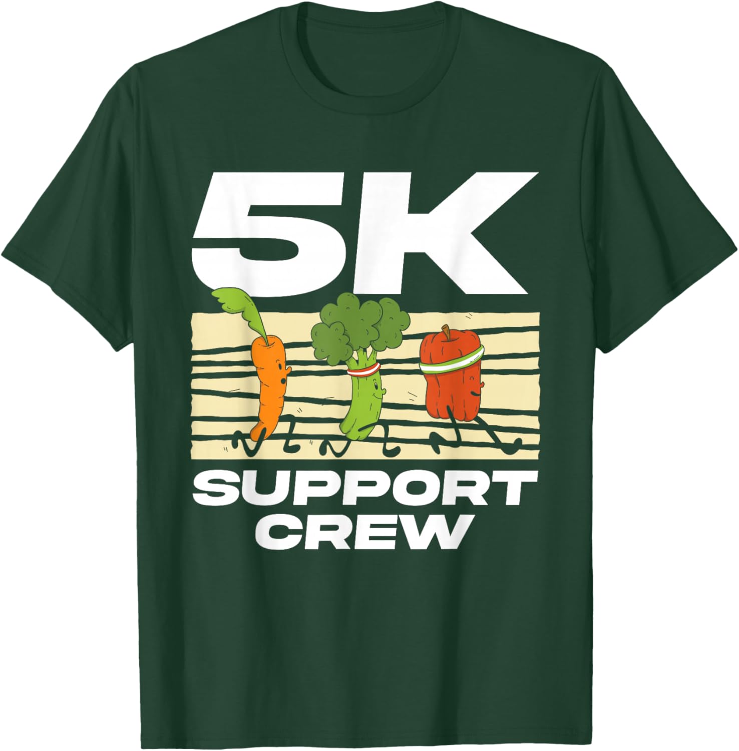 5K Support Team Running Race Runner 5K T-Shirt - T-Shirt | Forest