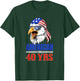 Funny 40th Birthday - USA Eagle Patriotic Gift Men T-Shirt - T-Shirt | Forest