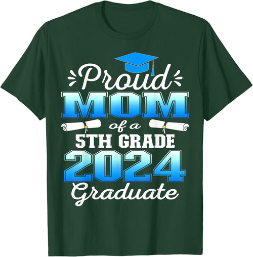 Proud Mom of 5th Grade Graduate 2024 Elementary Graduation