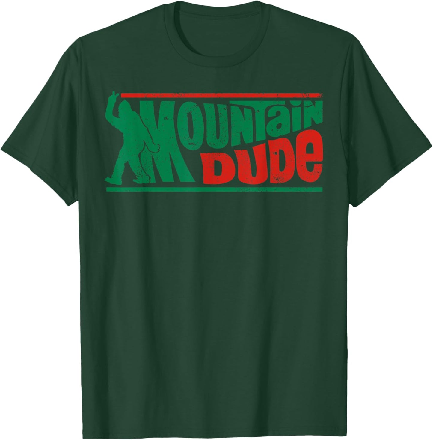 Mountain Dude Funny Bigfoot Sasquatch Rock On Hiking T-Shirt - T-Shirt | Forest