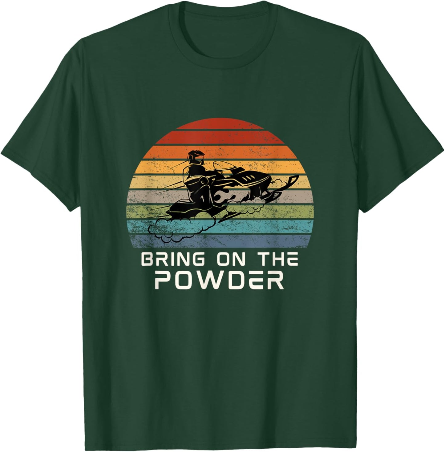 Bring on The Power Snowmobiling Funny Snowmobile T-Shirt - T-Shirt | Forest