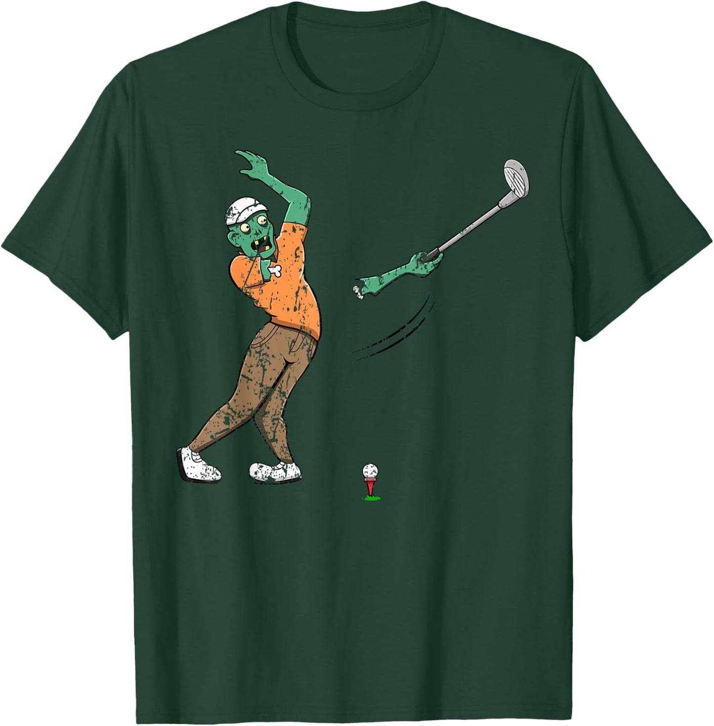 Zombie Golf Player Golfing Halloween Horror Scary Creepy T-Shirt - T-Shirt | Forest