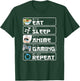 Eat Sleep Anime Gaming Repeat Anime Manga Otaku Damen Herren T-Shirt - T-Shirt | Forest