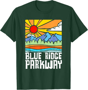 Blue Ridge Parkway Artistic Nature & Mountains Vintage T-Shirt - T-Shirt | Forest