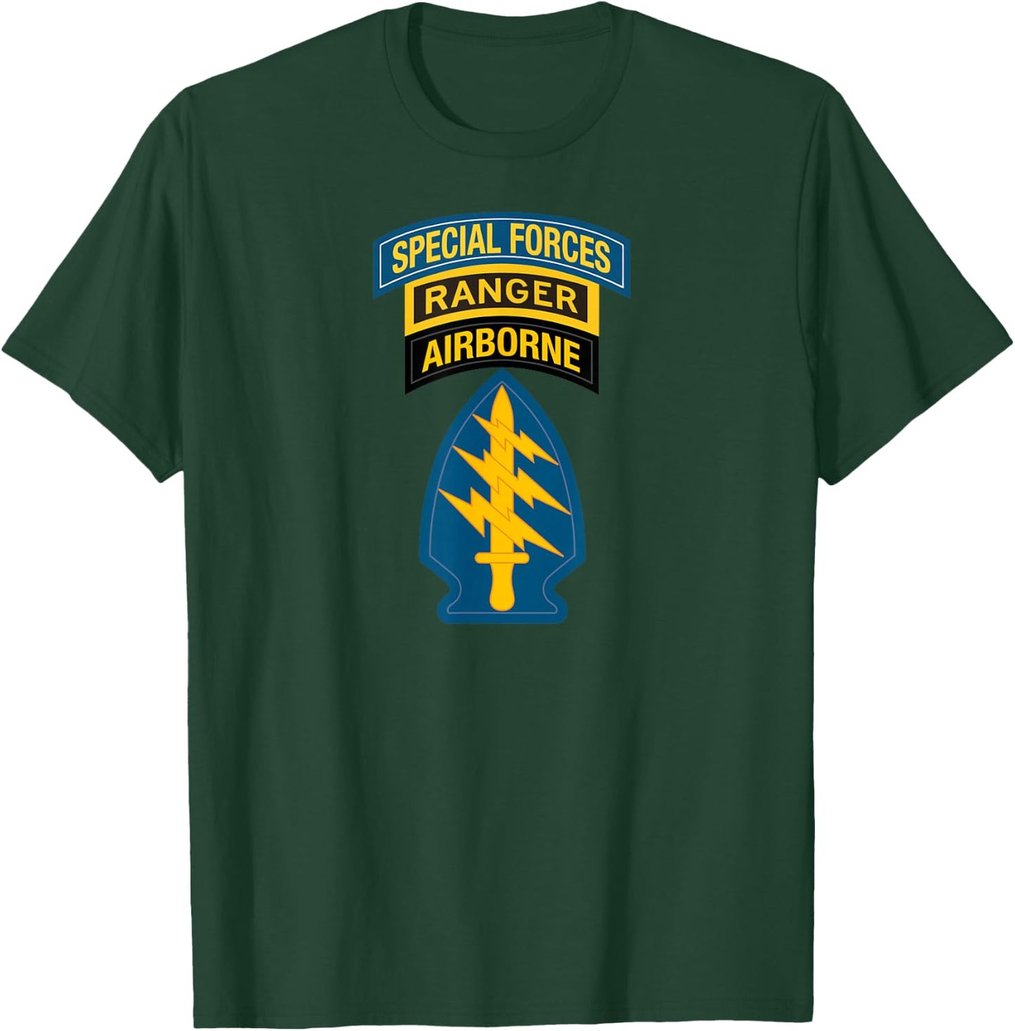 Special Forces Patch - SF Ranger Tab T-Shirt - T-Shirt | Forest
