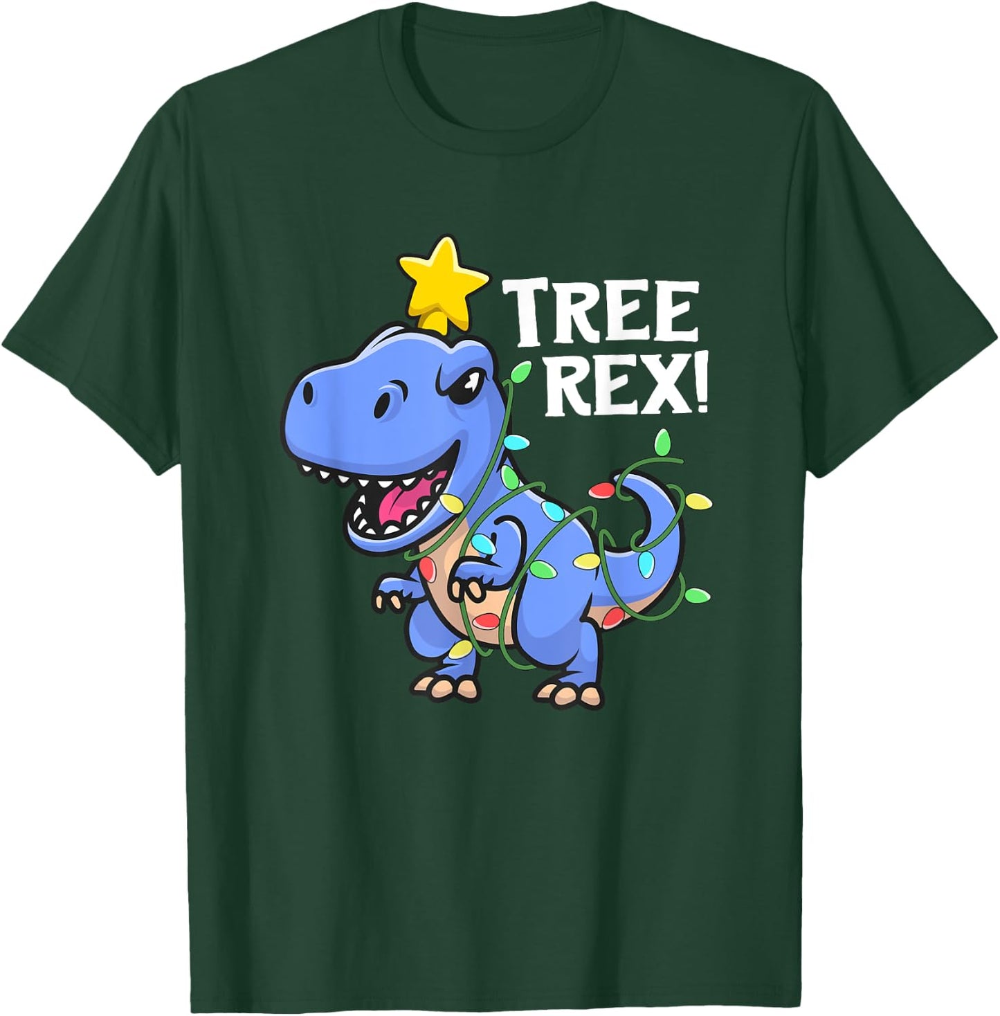 Tree Rex Shirt Christmas For Boys Men Dinosaur TRex T-Shirt - T-Shirt | Forest