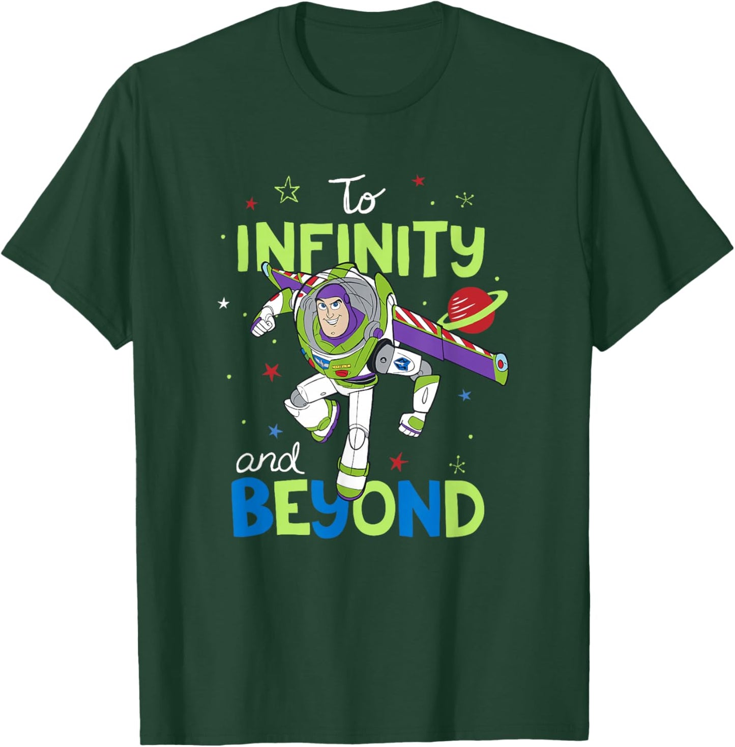 Disney Pixar Toy Story Buzz to Infinity and Beyond Portrait T-Shirt - T-Shirt | Forest