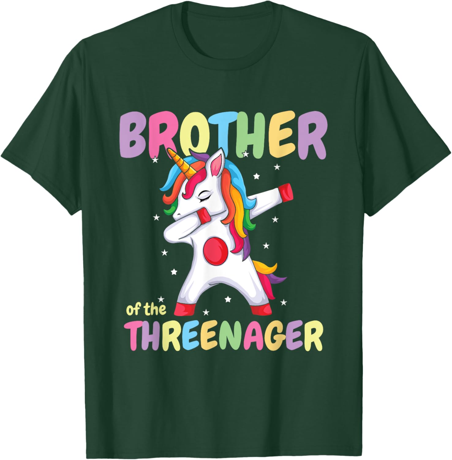 Brother Of The Threenager Birthday 3 Years T-Shirt - T-Shirt | Forest