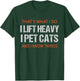 Funny Gym Workout Weightlifting Cat Animal Themed Saying T-Shirt - T-Shirt | Forest