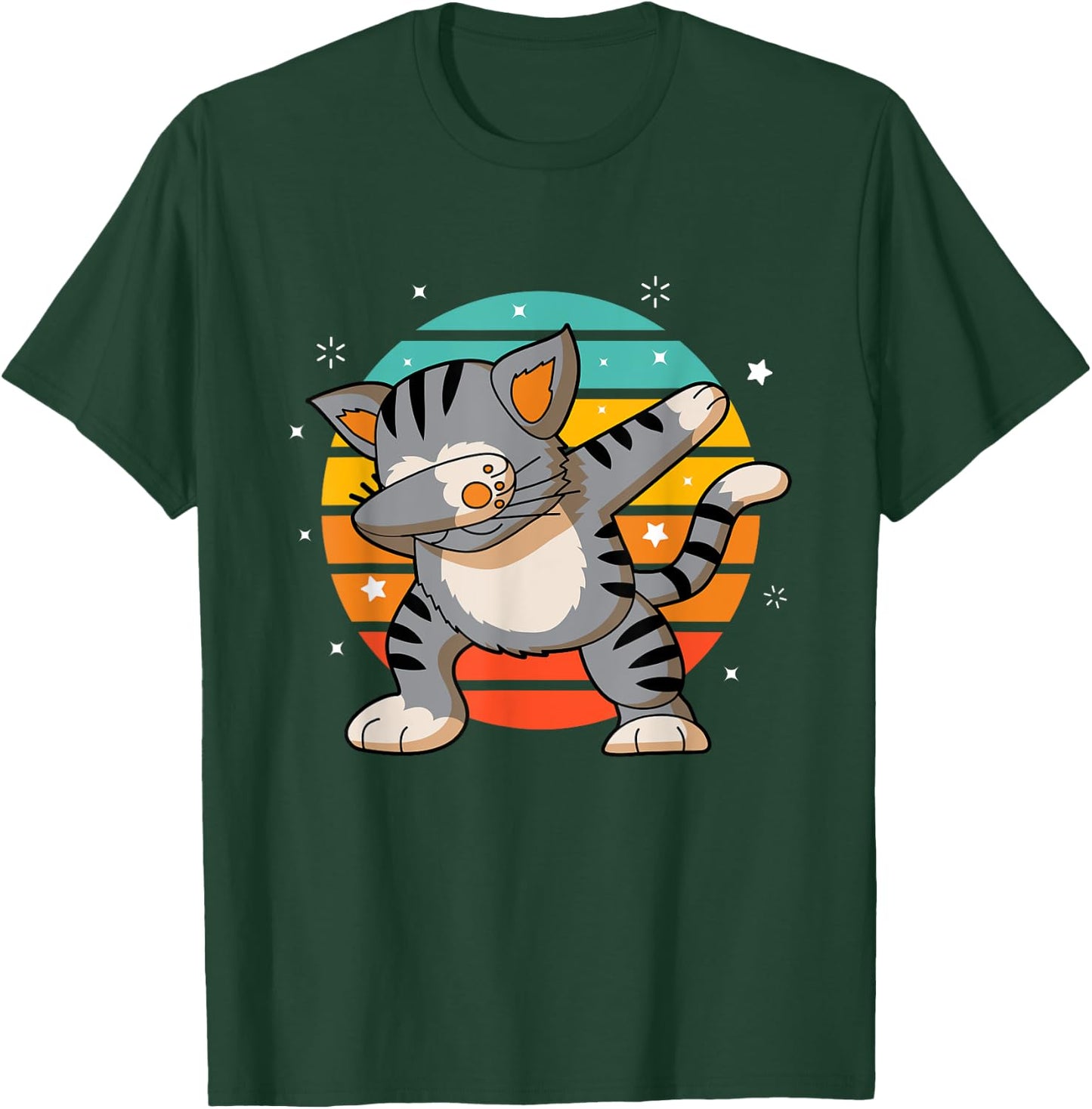 Dabbing Cat - Funny Dab Cat Lover Gift T-Shirt - T-Shirt | Forest