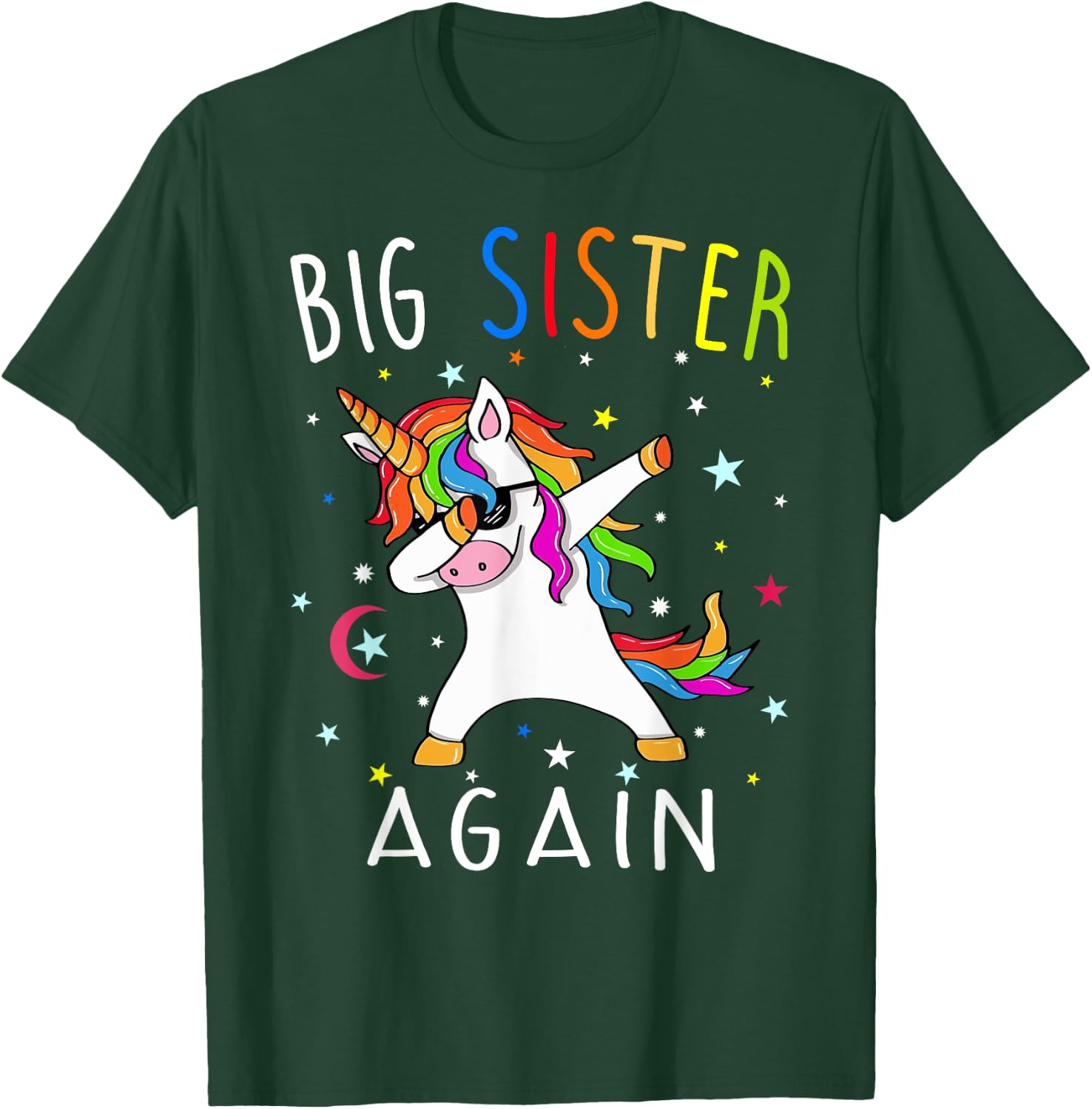 Big Sister Again - Sibling older daughter shirt gift T-Shirt - T-Shirt | Forest