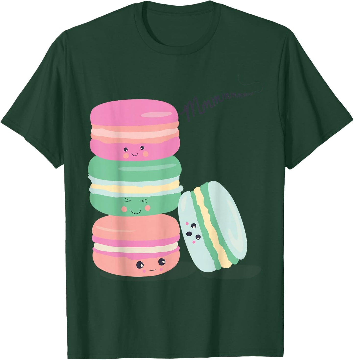 Paris France Souvenir Retro Macarons Kawaii Vintage Picture T-Shirt - T-Shirt | Forest