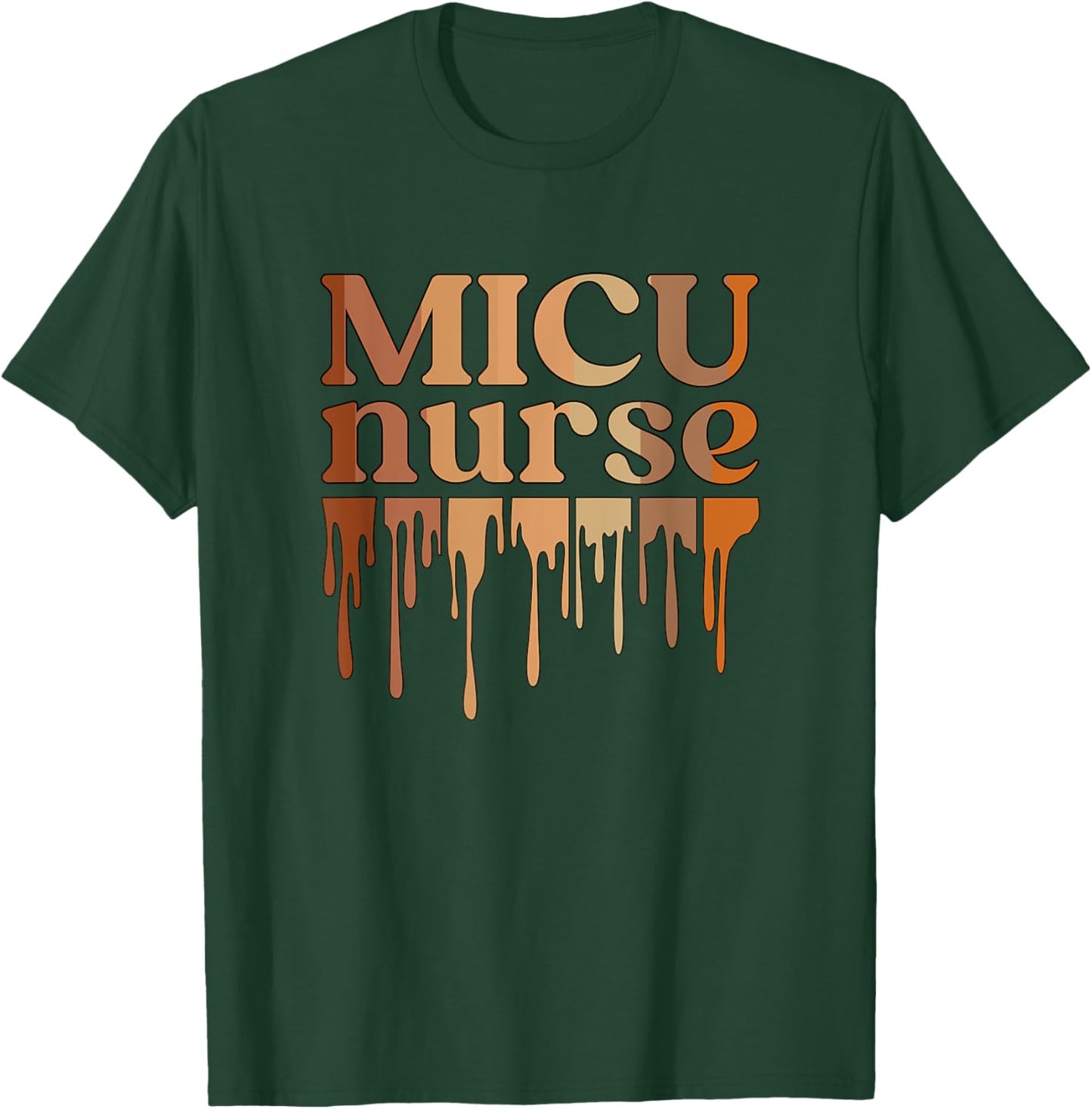 Black MICU Nurse African American Medical ICU Nursing T-Shirt - T-Shirt | Forest