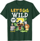 Jungle Safari Let's Get Wild 7th Birthday Zoo 7 Year Old Kid T-Shirt - T-Shirt | Forest