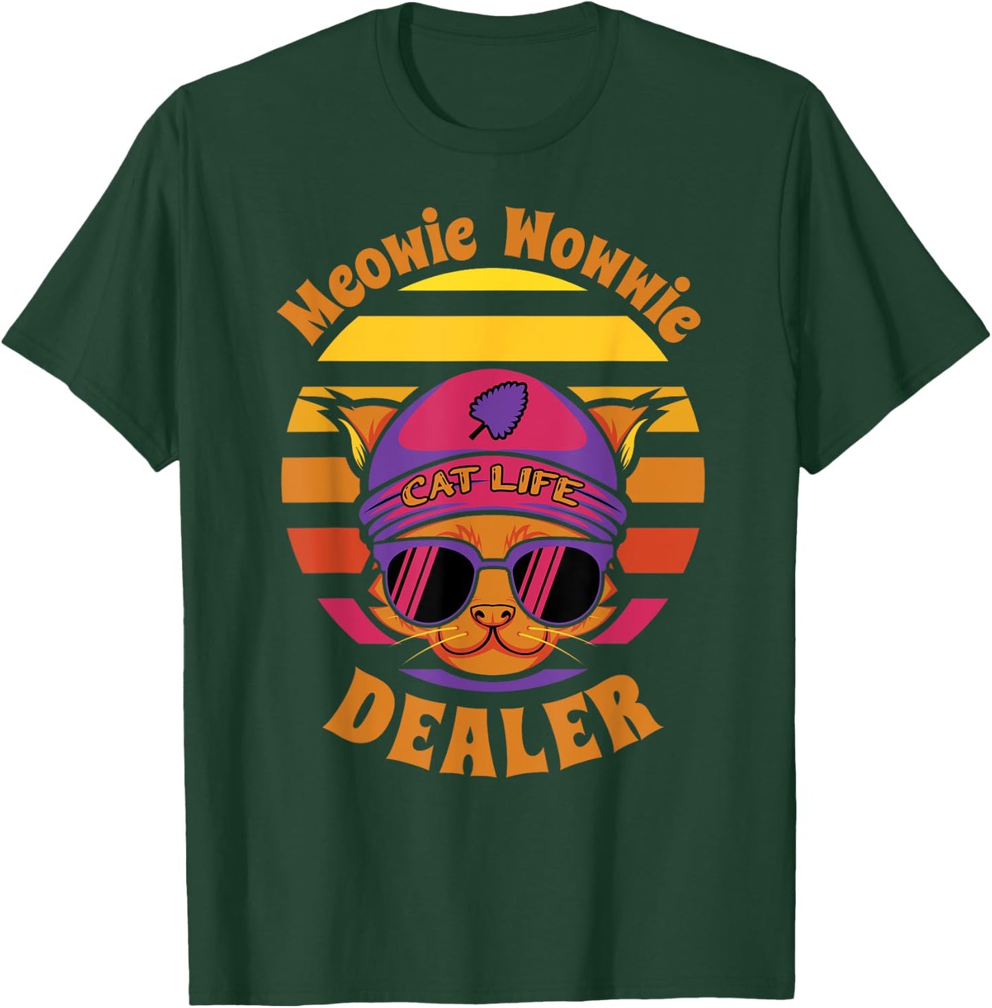 Cute Cat Funny Meowie Wowwie Dealer, Kitty Sells Catnip Gift T-Shirt - T-Shirt | Forest