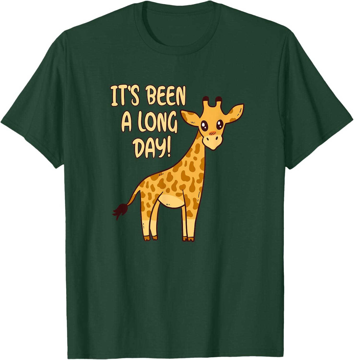 It's Been A Long Day - Funny Cute Giraffe Pajamas T-Shirt - T-Shirt | Forest
