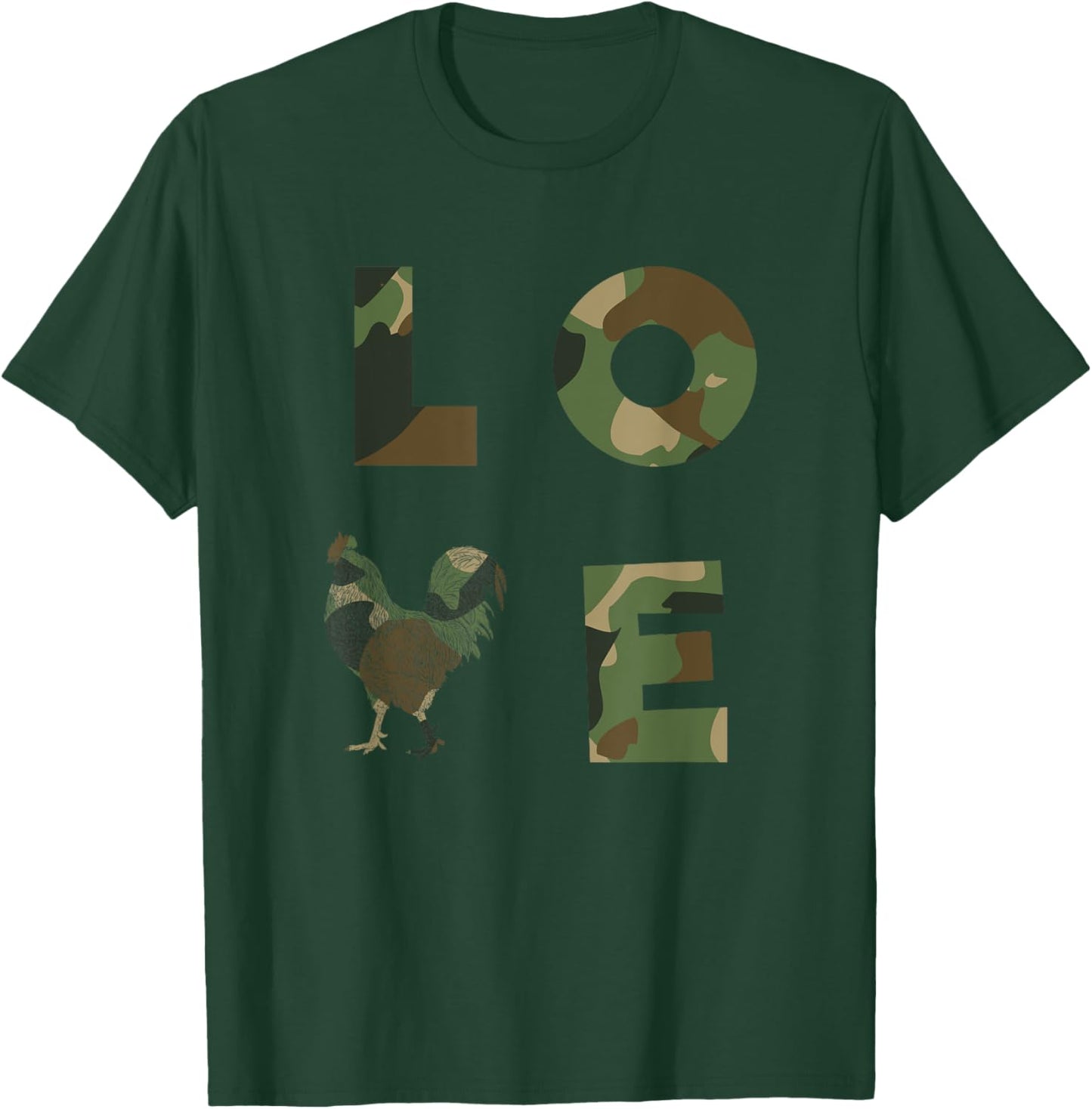 Chicken Whisperer - Women Men Camo Camouflage Chicken Fan T-Shirt - T-Shirt | Forest