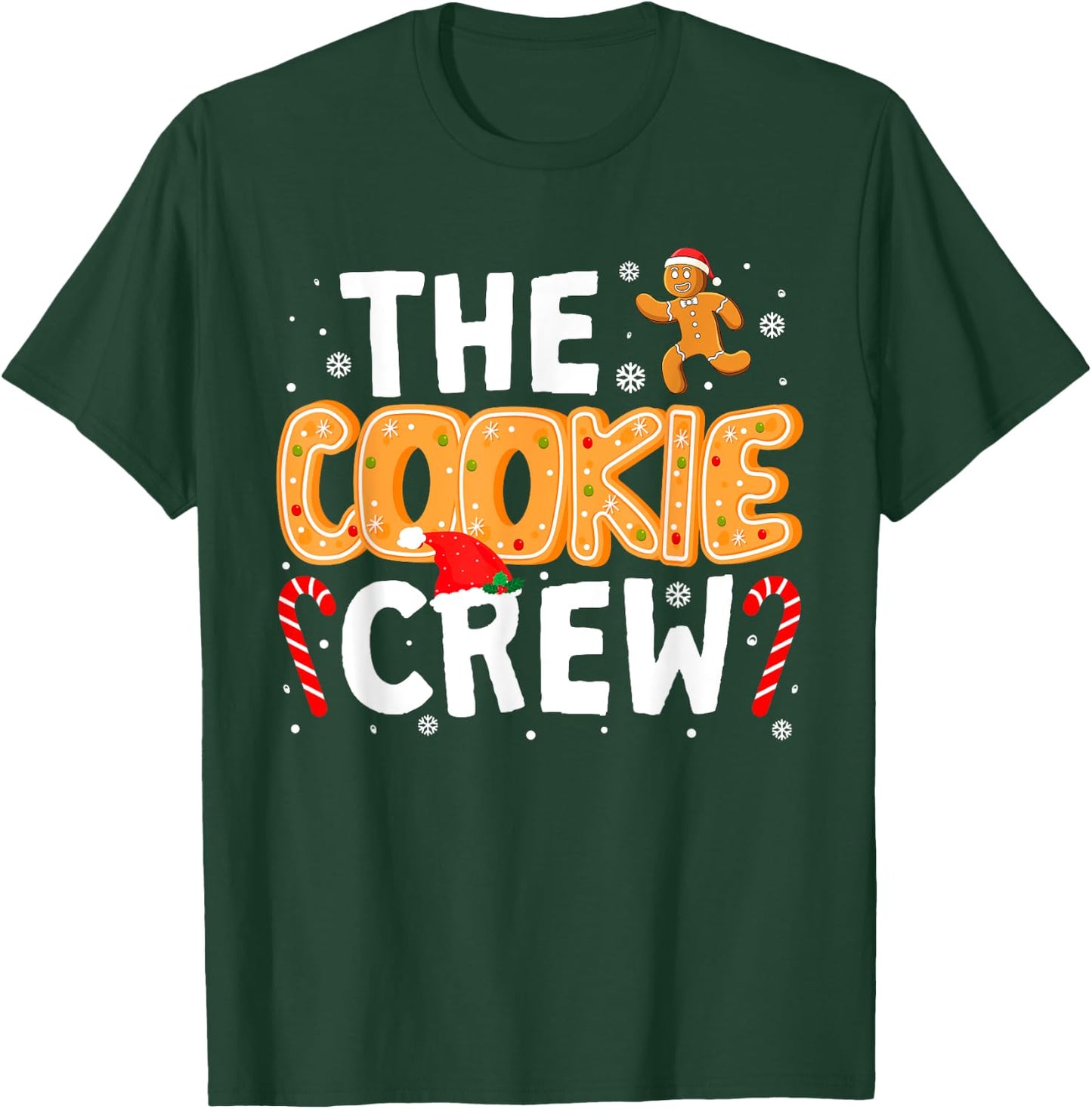 The Cookie Crew Christmas Baking Cookie Lover Kids Women T-Shirt - T-Shirt | Forest