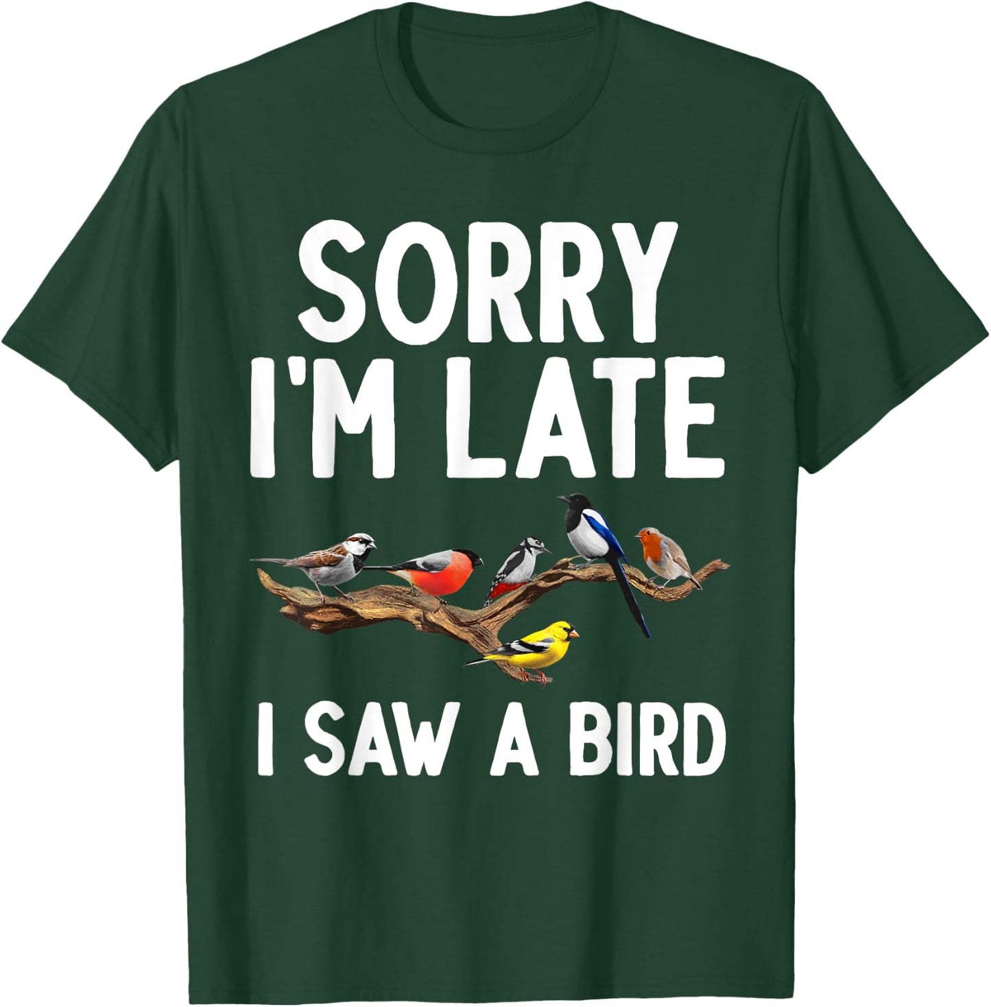 Cool Bird Watching Art Women Birder Nerd Birdwatcher T-Shirt - T-Shirt | Forest