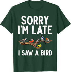 Cool Bird Watching Art Women Birder Nerd Birdwatcher T-Shirt - T-Shirt | Forest