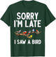Cool Bird Watching Art Women Birder Nerd Birdwatcher T-Shirt - T-Shirt | Forest