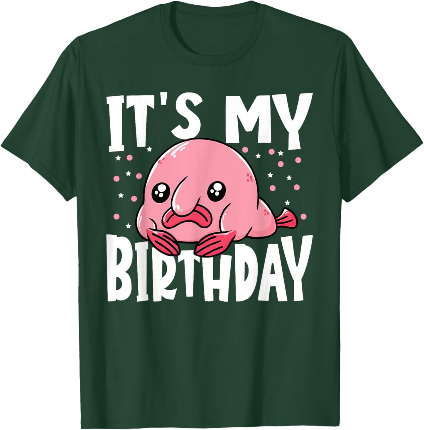 Blobfish Blobby Cute It's My Birthday Kids Blobfish T-Shirt - T-Shirt | Forest