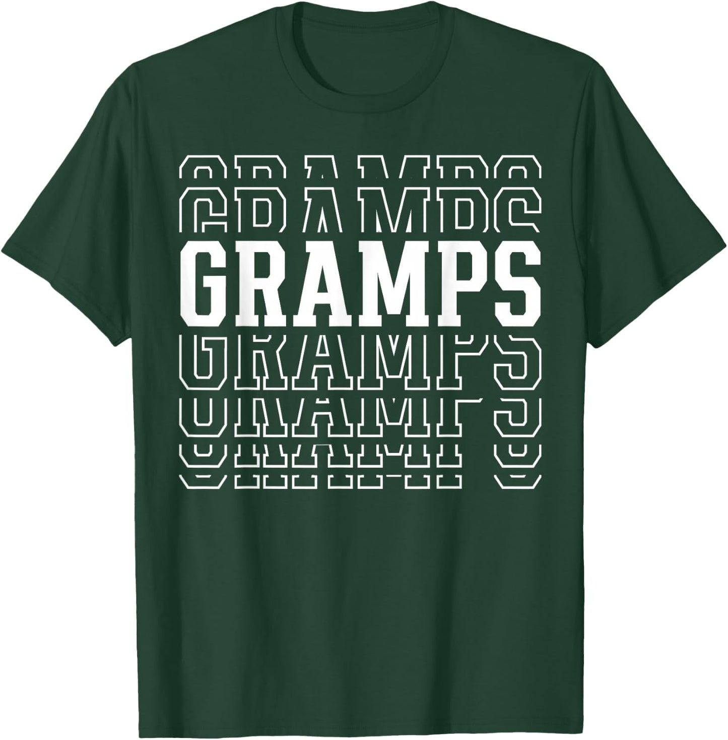 Gramps Funny Layered Text Father's Day Grandpa T-Shirt - T-Shirt | Forest