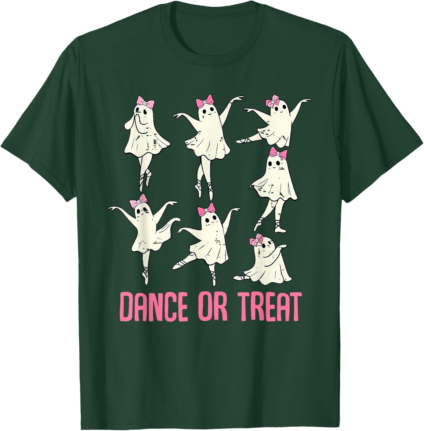 Dance Or Treat Shirt Halloween Funny Ghost Ballet Dance T-Shirt - T-Shirt | Forest