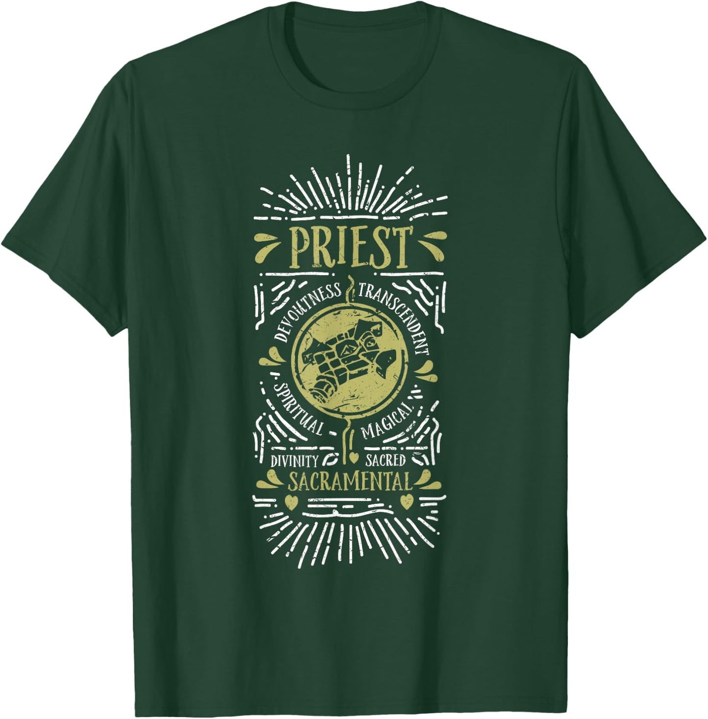 Wow Priest Role Playing Gamer T-Shirt - T-Shirt | Forest