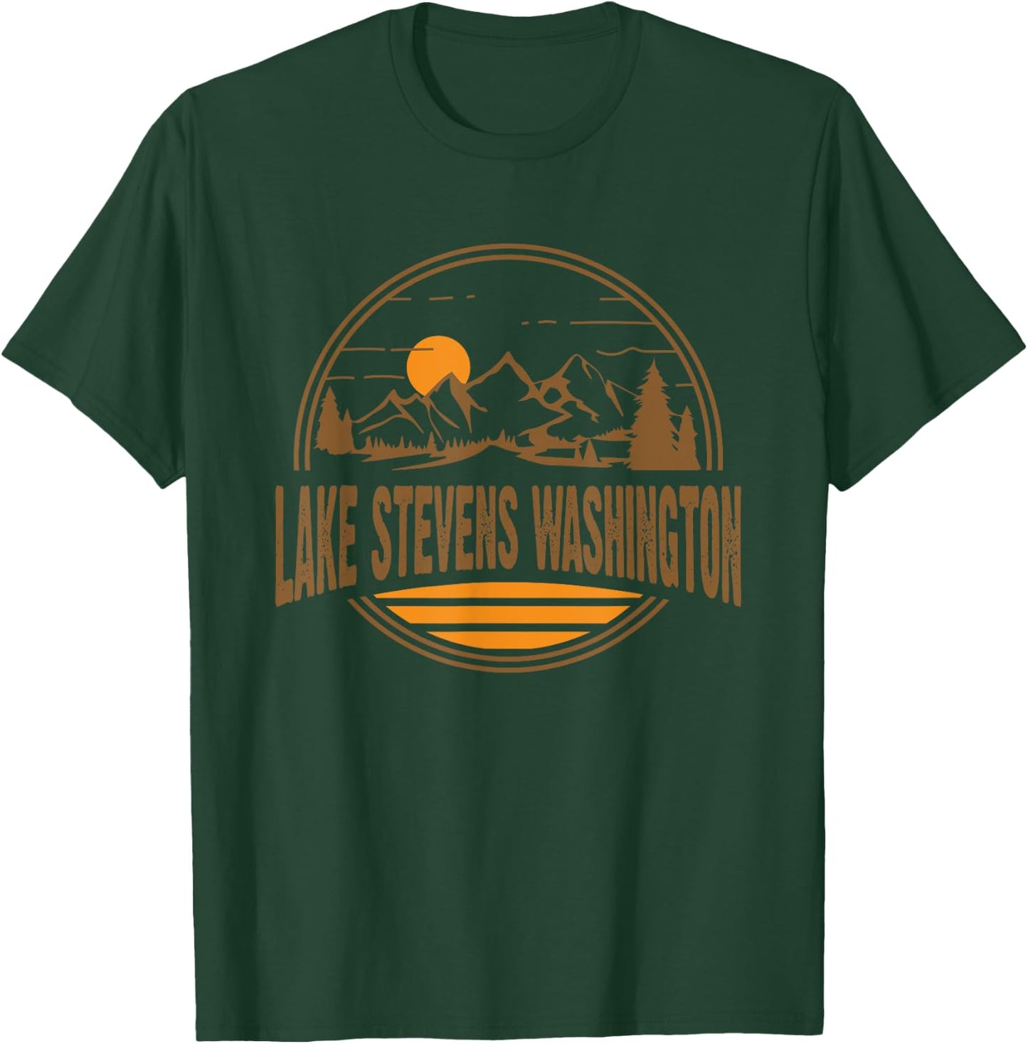Retro Lake Stevens, Washington State Gift T-Shirt - T-Shirt | Forest