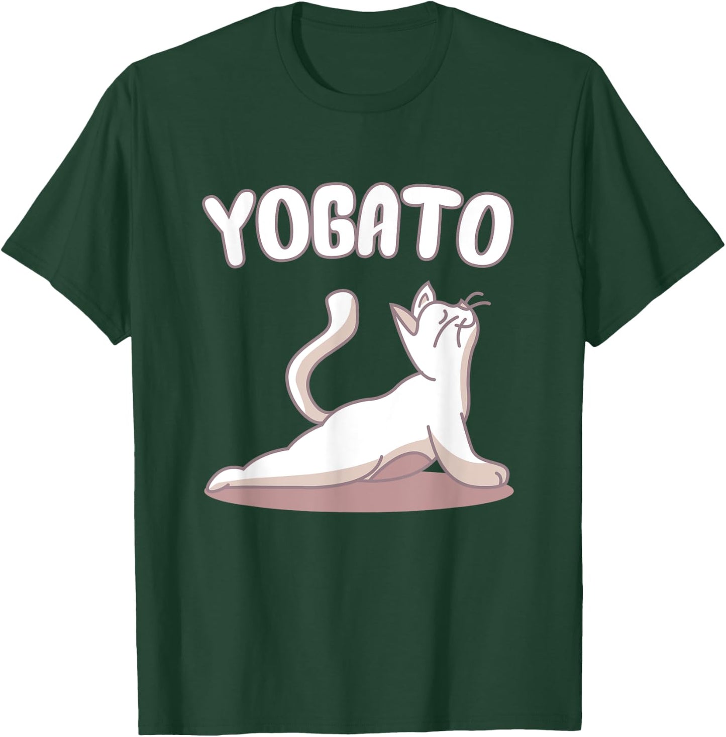 Funny Yoga Cat In Spanish Gato Yogato Doing Cobra Yoga Pose Women Kids T-Shirt - T-Shirt | Forest