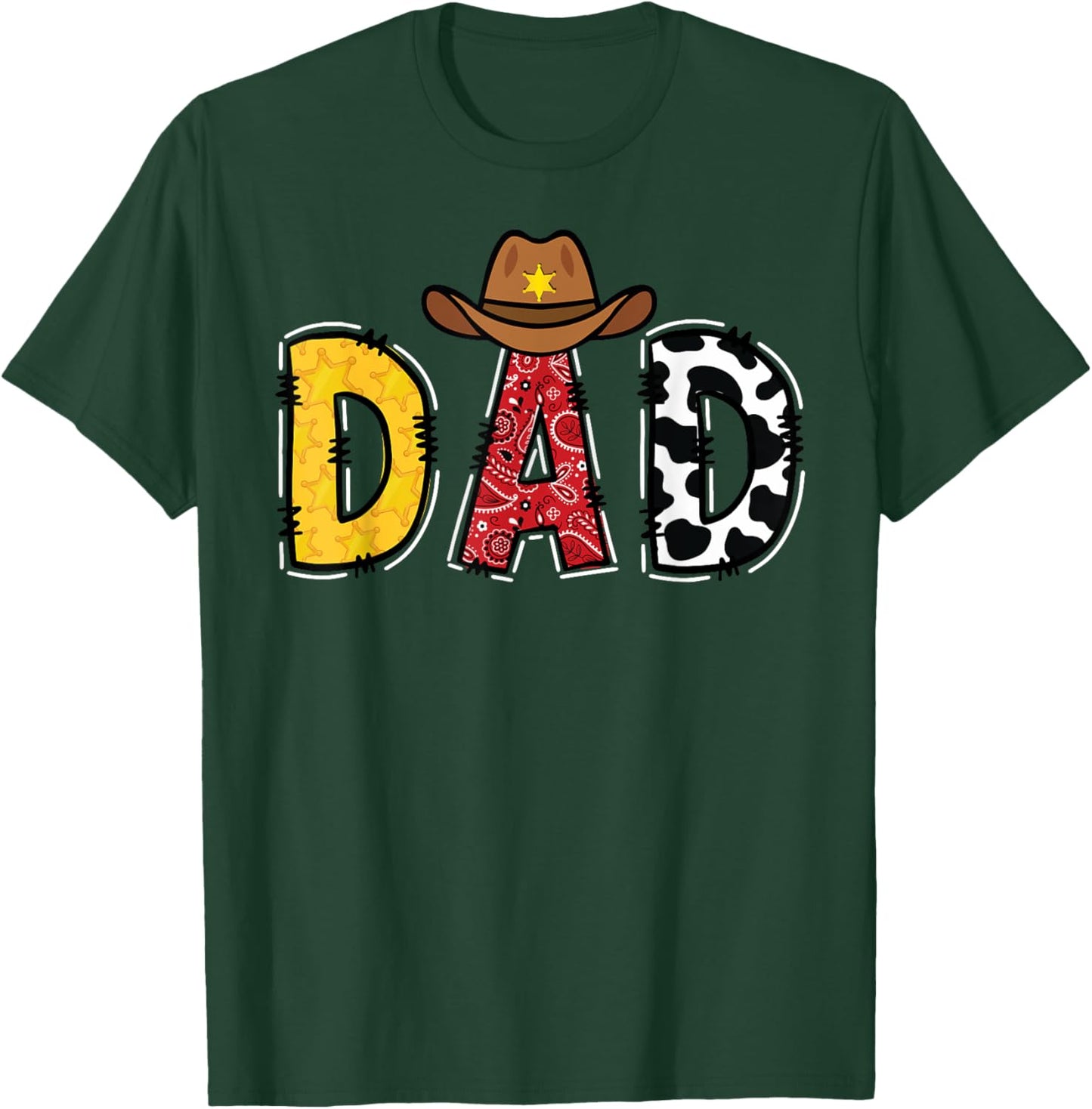 Cowboy Dad Western Rodeo Theme Kids Birthday Party T-Shirt - T-Shirt | Forest