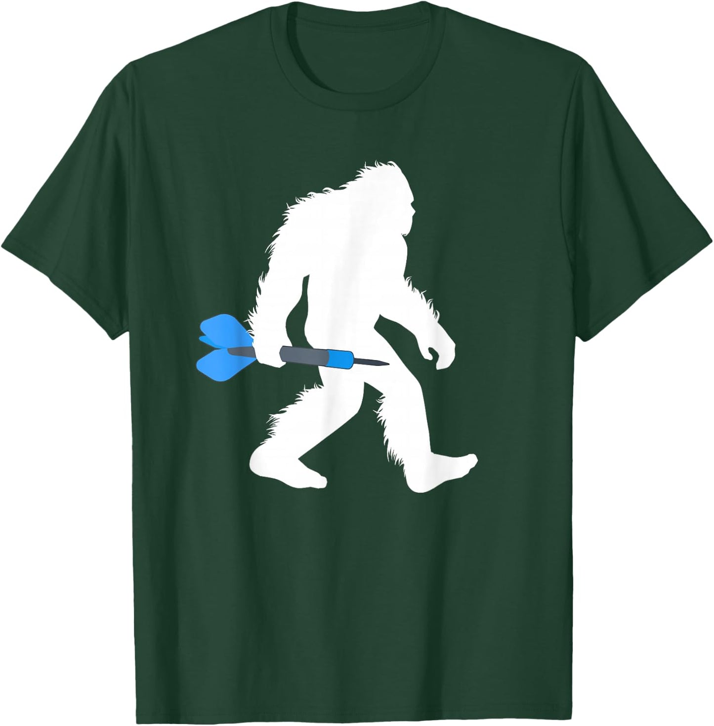 Bigfoot Darts Player Dartsmith Sasquatch Dartist T-Shirt - T-Shirt | Forest
