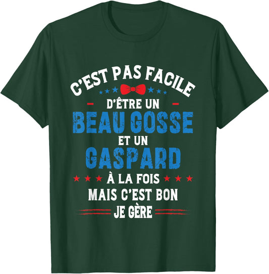 Cadeau De Noël Drôle Pour Homme Beau Gosse Gaspard Humour T-Shirt - T-Shirt | Forest