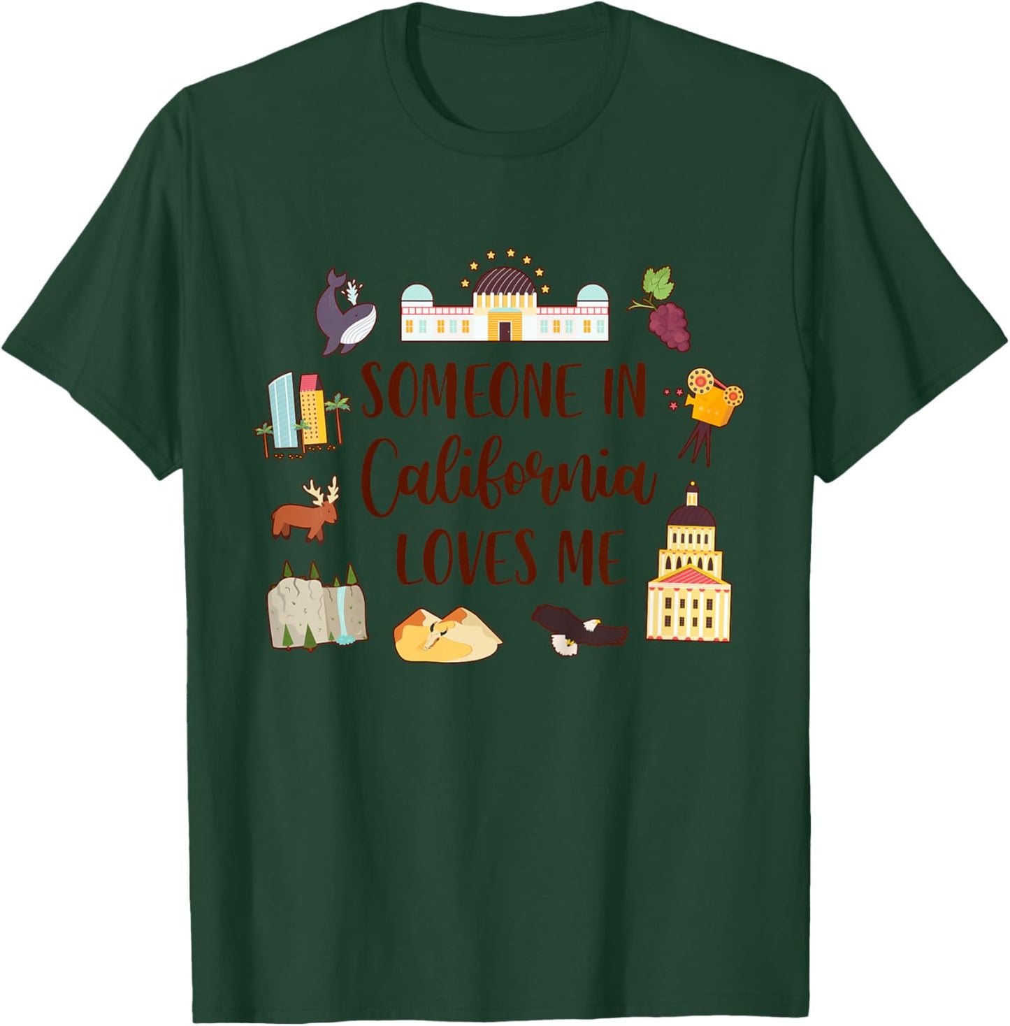 California Baby Travel Trip Someone in California Loves Me T-Shirt - T-Shirt | Forest