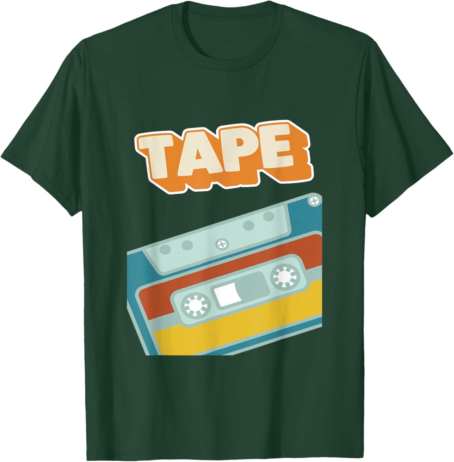 Retro Style 90s Music Tape Cassette with Graffiti Wall Art T-Shirt - T-Shirt | Forest