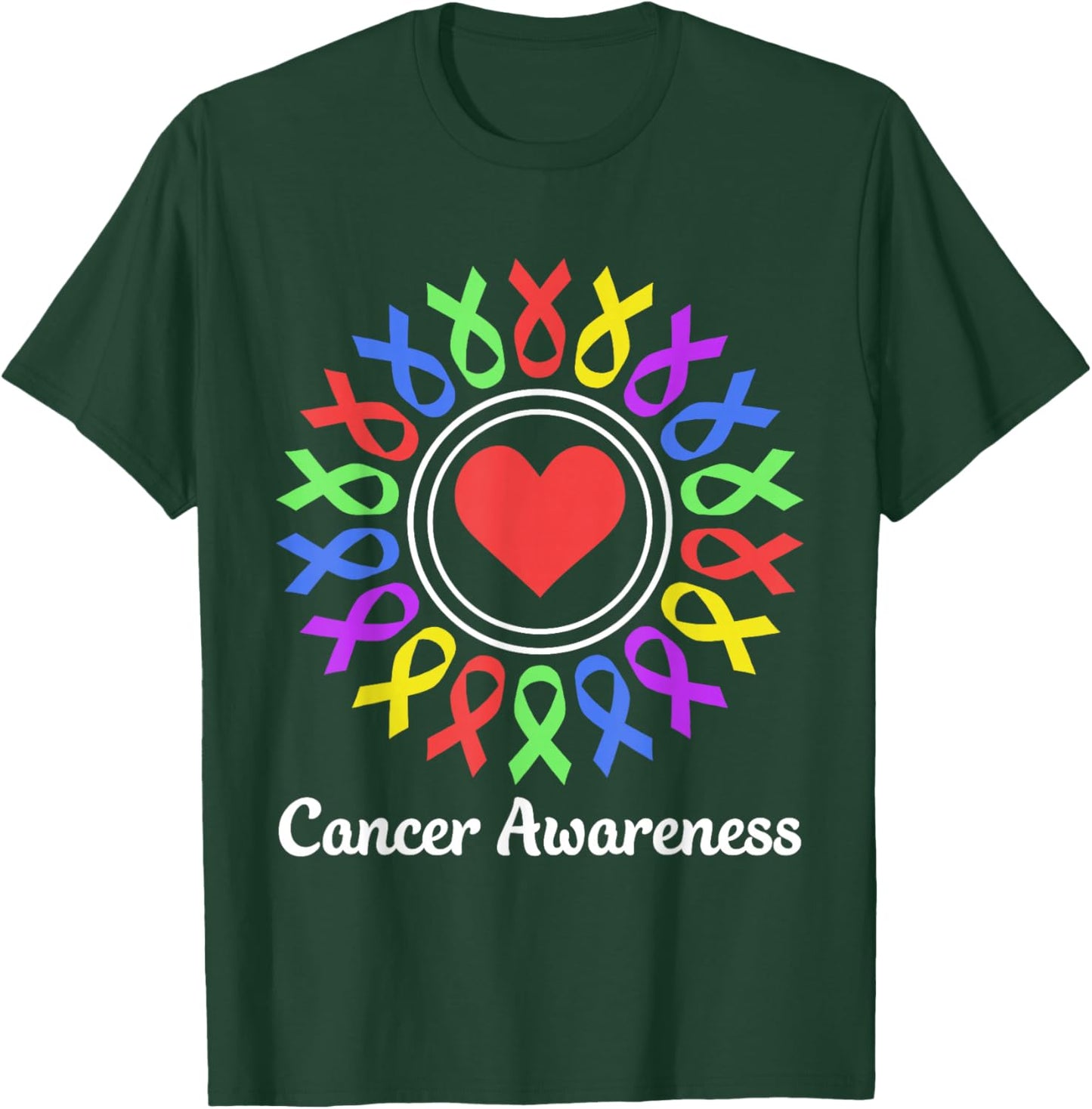 Cancer Awareness - Fight Cancer Ribbon T-Shirt - T-Shirt | Forest