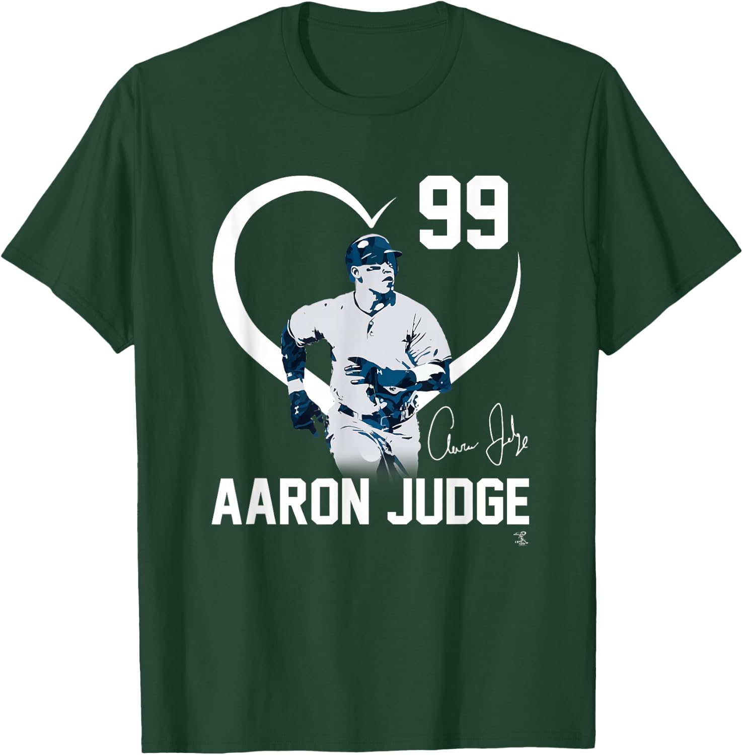 Aaron Judge Player Heart - Apparel T-Shirt - T-Shirt | Forest