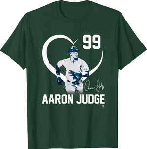 Aaron Judge Player Heart - Apparel T-Shirt - T-Shirt | Forest