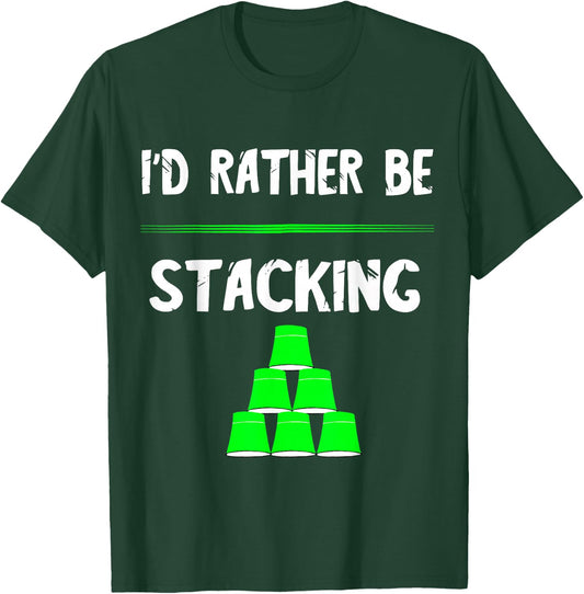Sport Stacking Speed Stacker Cups Stacking Sports T-Shirt - T-Shirt | Forest