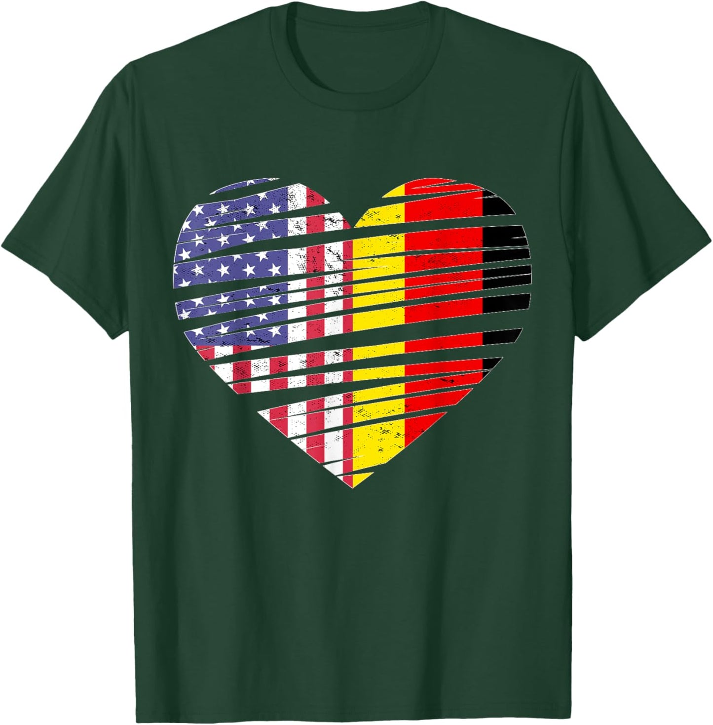 German American Patriot Grown Country Germany Flags T-Shirt - T-Shirt | Forest