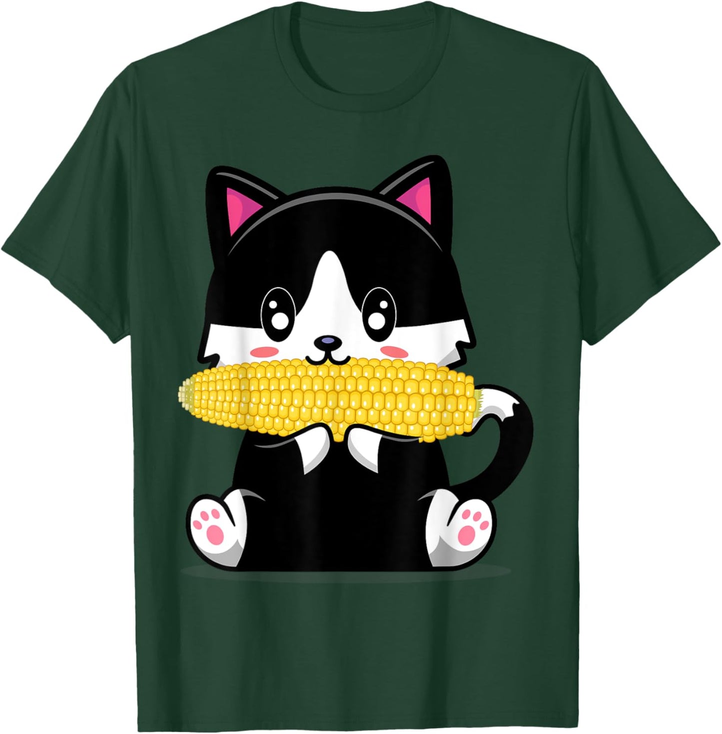 Corn Costume Halloween Cat Eats Corn Women T-Shirt - T-Shirt | Forest