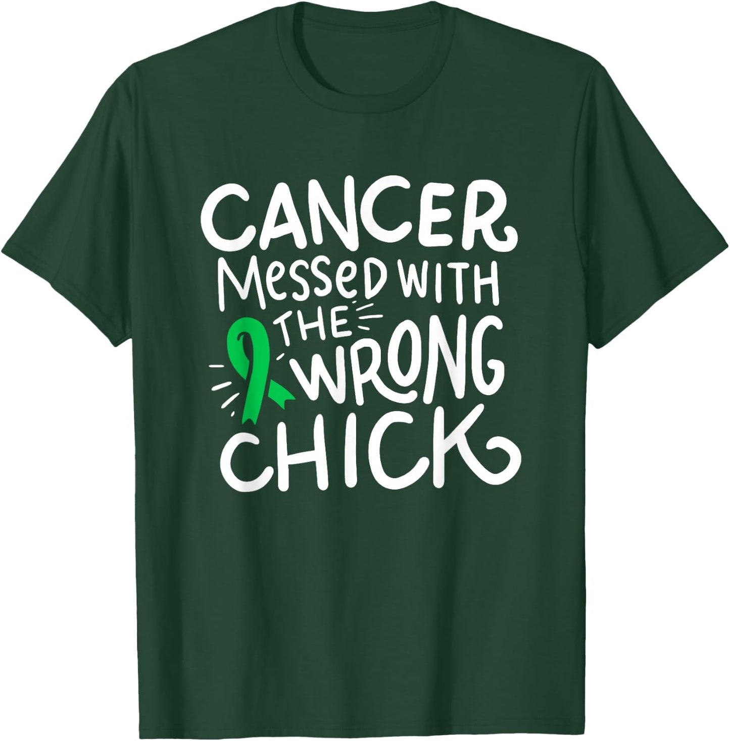 Gallbladder Cancer Survivor Bile Duct Chemo Green Ribbon T-Shirt - T-Shirt | Forest