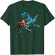 Funny Dino On Dirt Bike T-Rex Lover Rider Motorcycle Riding T-Shirt - T-Shirt | Forest